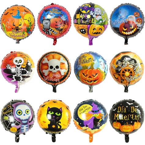 50pcs Happy Halloween Ballons 18inch Round Foil Balloons Halloween
