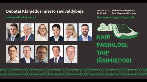 Klaipėdos miesto savivaldybės kandidatų į merus debatai YouTube