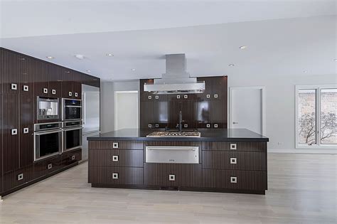 Character cherry cabinetry, tiger wood hardwood flooring, and dry stack running bond slate backsplash make bold statements within the space. Jeff & Betsy's Kitchen Remodel Pictures | Home Remodeling ...