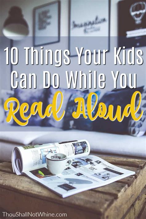10 Read Aloud Activities Your Kids Can Do While You Read