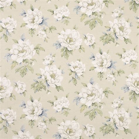 Eur 1.40 to eur 22.15. Wisley Natural Floral Linen/Cotton Curtain Fabric - Laura ...