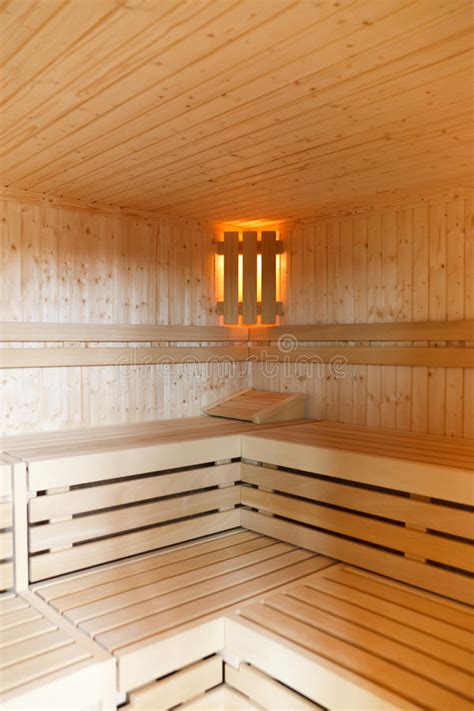 Interior Of A Wooden Sauna Stock Photo Image Of Interior 18514070