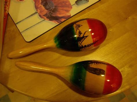 Percussion Plus Tricolour Large Maracas 1990s Tricolour Reverb Uk