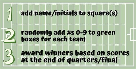Football Squares Game Party Printable