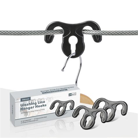 Buy Aieve Washing Line Hanger Hooks 24 Pack Clothes Hangers Hook