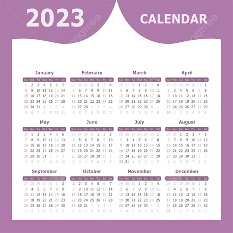 달력 연도 2023 2023 년 달력 디자인 2023년 Png 일러스트 및 Psd 이미지 무료 다운로드 Pngtree