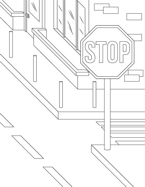 Printable Stop Sign Coloring Page Coloring Home