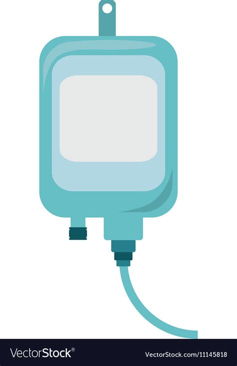 Iv Bag Medical Isolated Icon Royalty Free Vector Image