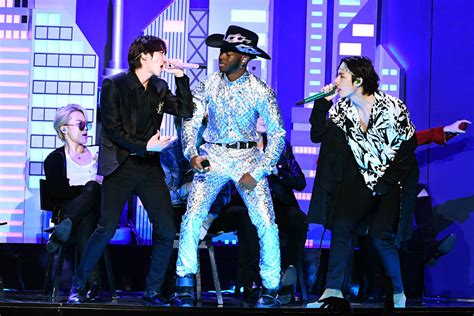 lil nas x and bts s “seoul town road” performance at the grammys dominated social media activity