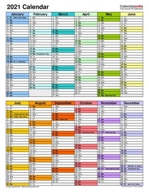 Free 2021 calendars that you can download, customize, and print. 2021 Calendar - Free Printable Microsoft Word Templates