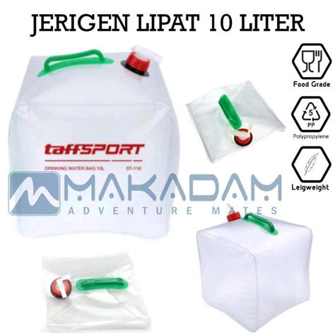 Jual Jerigen Lipat 10 Liter Portable Water Tank Camping Makad44 Murah