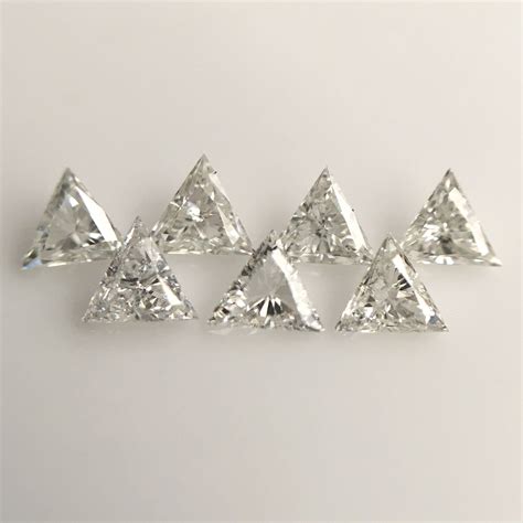024 Ct 7 Pcs Triangle Shape Natural Loose Diamond Gh Color Etsy