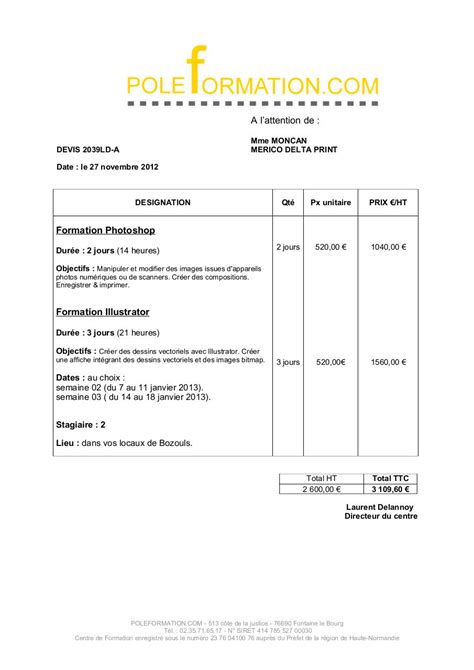 Exemple De Devis Formation Gratuit
