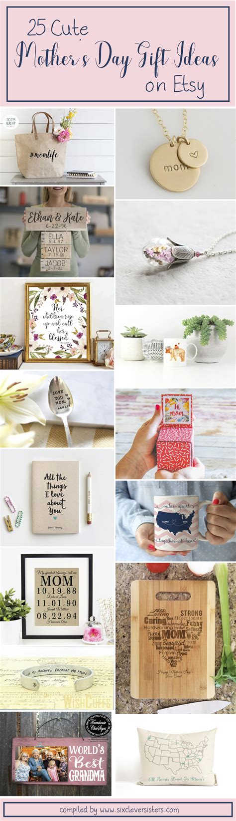 Maybe you would like to learn more about one of these? 25 Cute Mother's Day Gift Ideas on Etsy - Six Clever Sisters