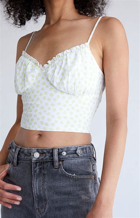 La Hearts Ruffle Bustier Tank Top At