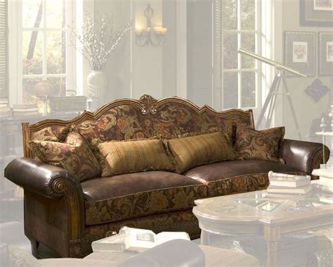 We also help you determine how much leather material you need for your project. AICO Leather / Fabric Sofa Sedgewicke AI-35915-SPICE-37
