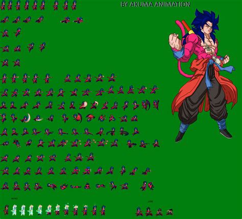 Xeno Goku Ssj 4 God Jus Sprite Sheet By Akuma Animation098 On Deviantart