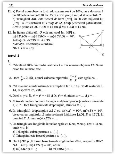 Matematică Pentru Clasa A Vi A Exerciții Problemeteste Editura Sigma
