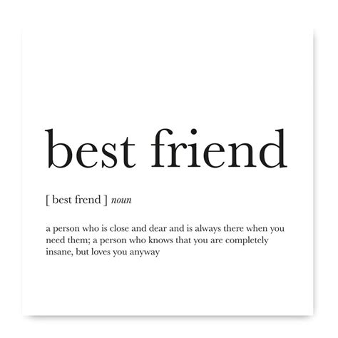 Best Friend Noun Card Best Friend Card Bestie Card Friend Birthday