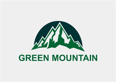 Premium Vector Logo Green Mountain Company Name