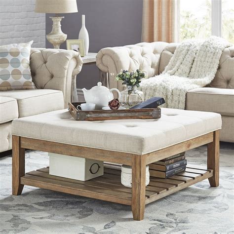 A coffee table is a small furniture piece that looks cute and trendy in your living room. HomeVance Contemporary Tufted Upholstered Coffee Table ...