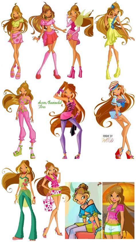 Winx Club Outfits Flora Y K Cartoons In Club Outfits Cartoon