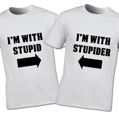 Im With Stupid And Im With Stupider T Shirt Set His Etsy