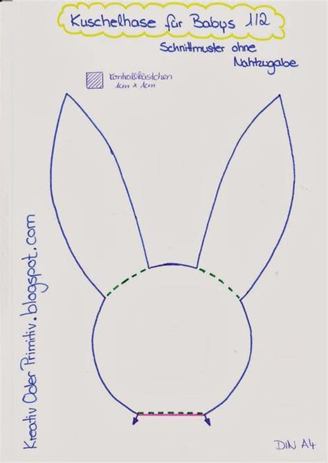 Schnittmuster für hasenkostüme sind für jung und alt geeignet. Baby Greif-Hase