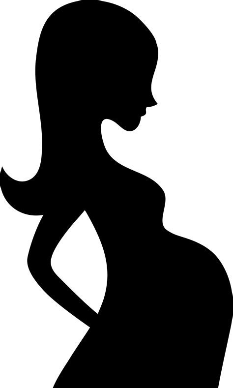 Outline Pregnant Woman Silhouette Png Draw Simply