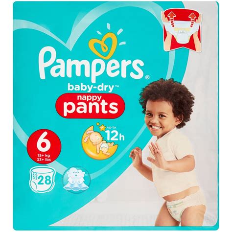 Pampers Baby Dry Nappy Pants Size6 28 Pack Woolworths