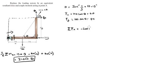 The resultant force refers to the single force acting on an object along with their directions. Replace the loading system by an equivalent resultant ...