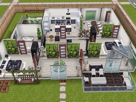Sims mobile house design ideas. House 5 ground level #sims #simsfreeplay #simshousedesign ...
