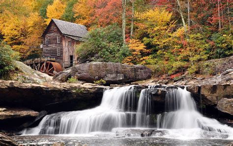 Hd Water Landscapes Houses Waterfalls Mills Hd Widescreen Wallpaper