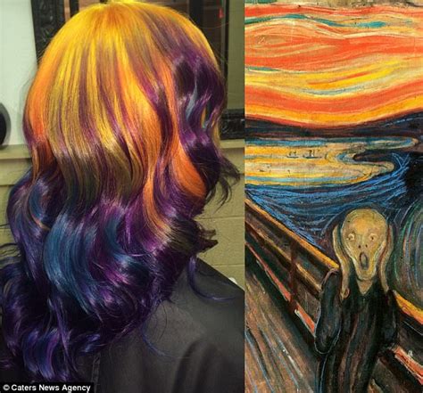 Ursula Goff dyes her hair to look like famous paintings ...