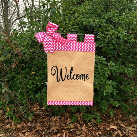 Welcome Flags Burlap Garden Flag Spring Flags Welcome To Our Home