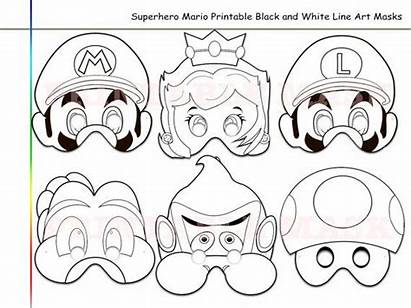Coloring Pages Mario Printable Adult Superhero Mask