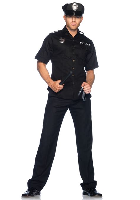 k36 mens black police officer policeman halloween cops uniform costume outfit ebay