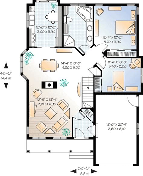 2 Bedroom Cottage Floor Plans Plans Bedroom House Cottage Floor Plan