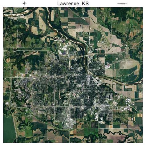 Aerial Photography Map Of Lawrence Ks Kansas