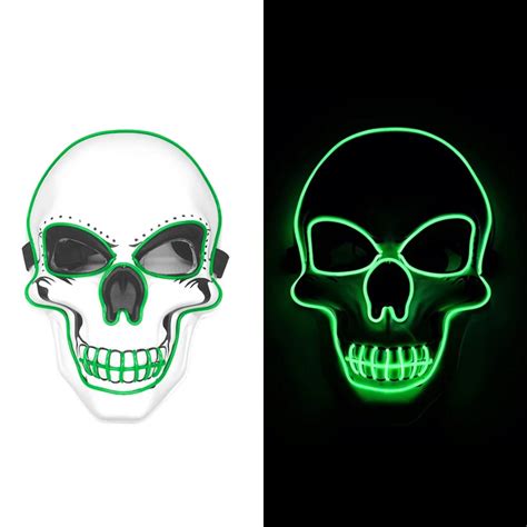Purge Mask Led Skull Green Purge Mask