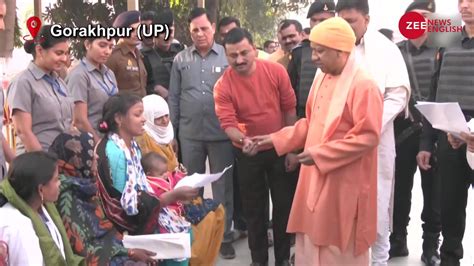 up cm yogi adityanath holds ‘janata darshan in gorakhpur zee news