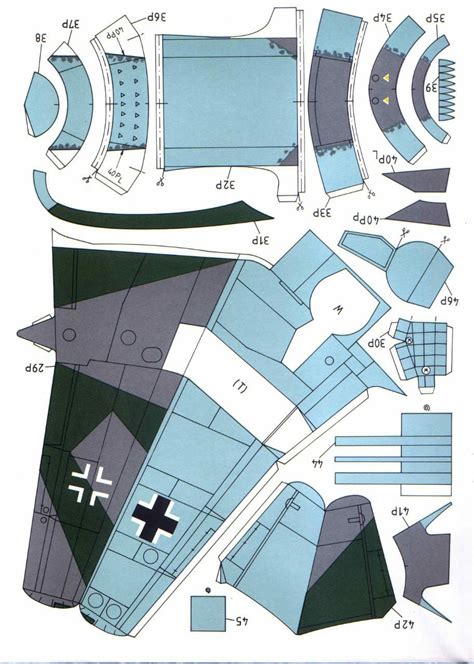 3d Paper Paper Crafts Me262 Messerschmitt Me 262 Paper Aircraft