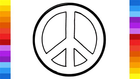 How To Draw Peace Symbol Easy Step By Step Marker Drawing Youtube