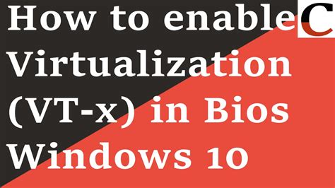 Depending on the age of your model, the key may be different. How to enable Virtualization (VT-x) in Bios Windows 10 ...