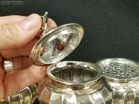 18th C Spanish Silver Standish Madrid Hallmarks Ebay