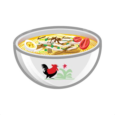 Sup Ayam Vektor Soto Ayam Mangkuk Sup Ayam Makanan Asia Png Dan