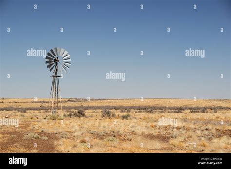 Wind Wheel Field Near Brandvlei Northern Cape South Africa Landscape