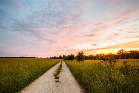 Country Road Sunset Stock Image Image Of Sunset Nature 75922377