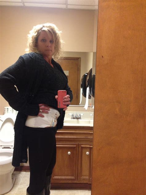 allgonenow4ever: BambinoGirl diapered at work with leggings and boots