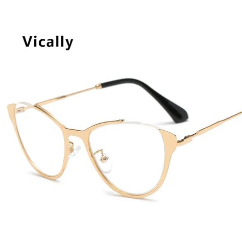 Fashion Women Brand Designer Cat S Eye Glasses Half Frame Cat Eye Glasses Women Eyeglasses
